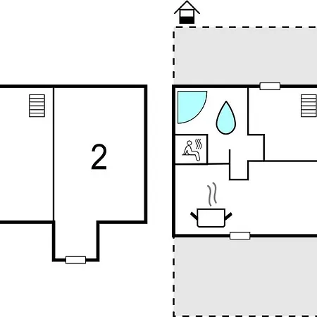 アパート In With Kitchen
